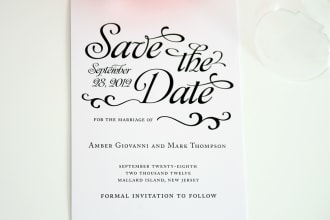 design a beautiful  save the date card