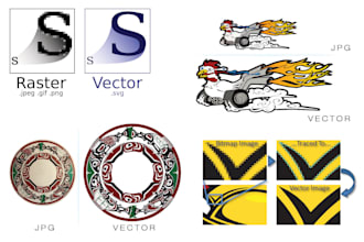 make your jpeg file into vector format