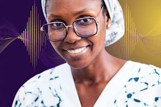 record warm ghanaian british female voice over for commercial