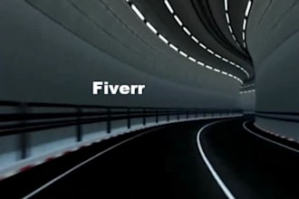 create a intro or pitch video of a traffic tunnel with music for your business