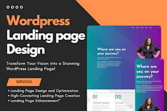 develop a professional landing page