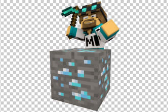 design 2 minecraft renders within 24 hours