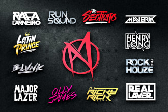 do music band typography urban and professional dj logo design and any business