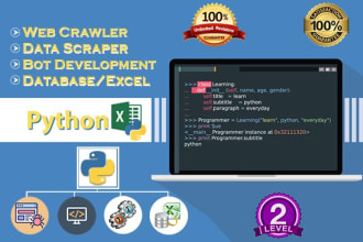 do web and data scraper, web crawler and bot programming