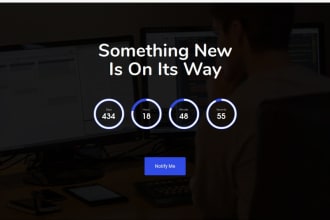install wordpress and create a coming soon page