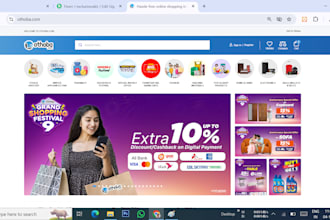 develop ecommerce web including data entry upto 50 products with domain hosting