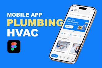 design mobile UI UX for field service, hvac, plumbing apps
