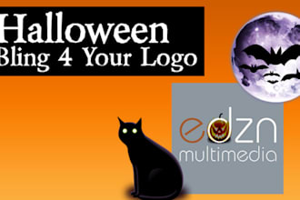 add some Halloween or any holiday bling to your logo