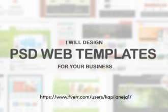 design psd web template for your business