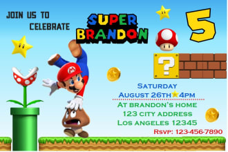 design birthday party invitation