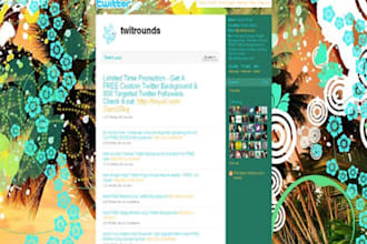 create a custom and unique twitter background for your busniness