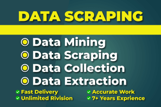 do data scraping, data extraction, data mining and data collection