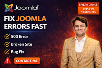 fix joomla errors, bugs, and issues fast expert developer