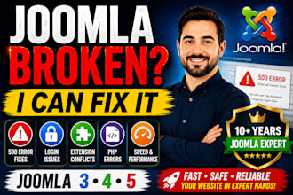 fix joomla errors bugs issues and website problems