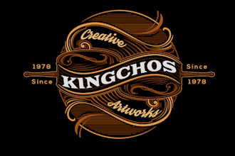 design a royal vintage logo