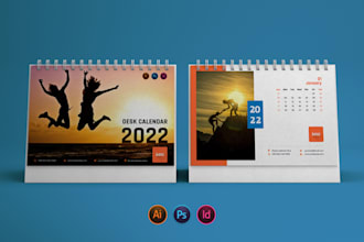 design professional desk calendar and wall calendar