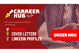 professionally write and design your CV, cl and linkedin profile