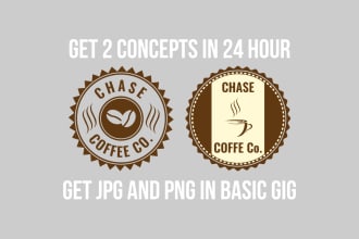 do vintage and badge logo in 24 hour