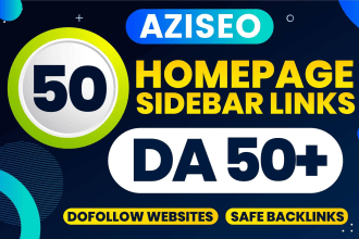 add seo backlinks da 50 homepage blogroll sidebar footer sitewide links