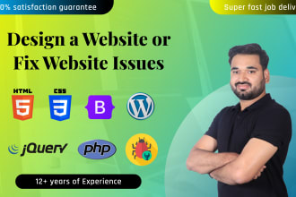 fix PHP, react, node and CSS issues on your website