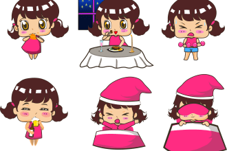 make imessage  animated cute sticker pack, with your theme
