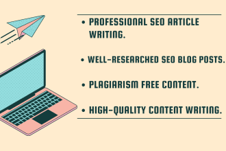 do fast SEO article writing, and content writing