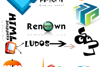 make two Flat LOGO designs for you to make you call wow