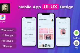 design mobile application UI UX in figma
