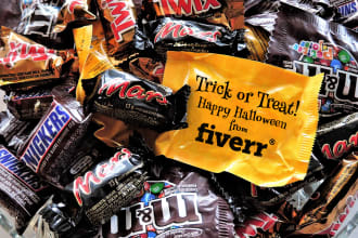 put your logo or message on halloween candy