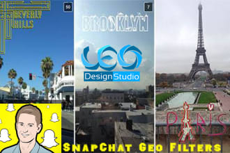 create clean snapchat geofilter and social media posts