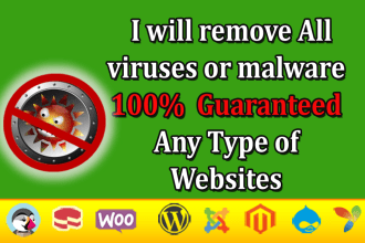 remove super fast malware, virus from any type websites