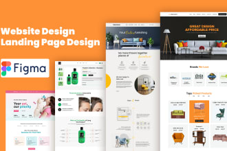 do figma website, figma design, website design, ui ux design and landing page