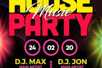 do event, club, party,sports creative flyer
