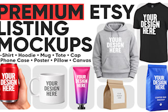 create etsy ready lifestyle mockups and listing images for pod products