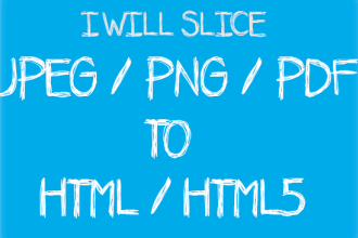 convert jpg to HTML5 in 24 hours