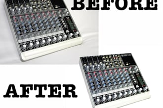 remove the background and color correct your images