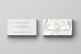design a modern and chic two sided business card