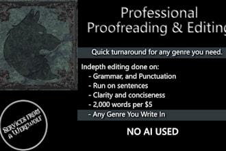 proofread and edit your ebook, novel, or web content