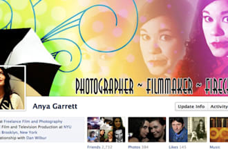 create a profile photo that meshes with a cover photo design for timeline