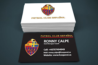 design print ready double sided business card in 24 hrs