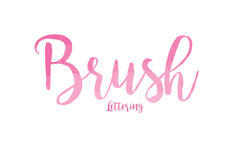 do watercolor brush lettering logo design