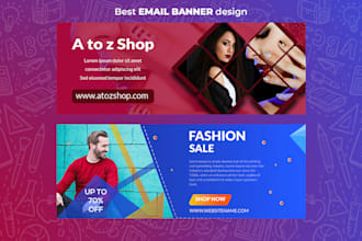 design professional email banners and logo for you