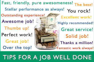 accept a tip for a job well done