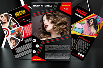 design a professional one sheet, media kit, press kit, epk