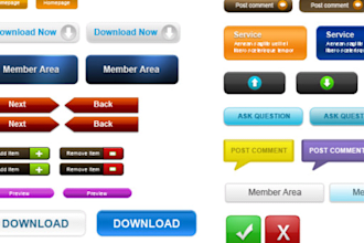 send you a collection of customizable web buttons