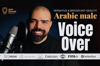 deliver an engaging and authentic male arabic voice over