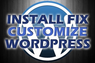 install, fix and customize wordpress theme