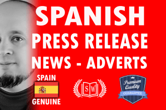 write a press release in spanish, PR news business service