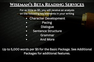 review any fiction writing that you have written