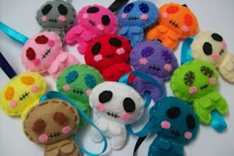 send you two handmade felt zombies